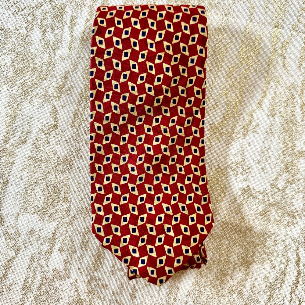 Polo by Ralph Lauren Red Geometric Tie